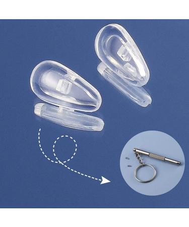 Nasal Pads Glasses Repair Set - 10 Pairs Silicone Non-Slip Nose Pads Screws Tweezers & Cleaning Cloth for Glasses International Shipping Available - Buy Online on GoSupps.com