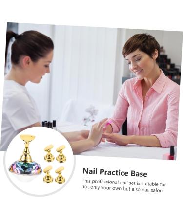 Housoutil 1 Set Nail Holder Magnetic Nail Stand Diy Nail Art Stand Manicure Training Stand Nail Display Stand Magnetic Base Nail Art Practice Stand Gem Japanese Crystal 3.5X3.5X2CM Colorful - Buy Online on GoSupps.com