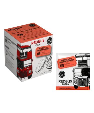 REDBUS Redbus | Rooibos & Orange Biscuits | Rooibos Infusion with Orange Almond & Pistachio Individually Wrapped Filters - 15 Pyramids (37.50 g) | Caffeine-Free Rooibos