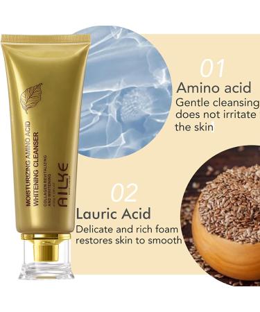 AILKE BOOST LUSTER AILKE Amino Acid Moisturizing & Whitening Facial Cleanser Oil Control Deep Clean Impurities & Makeup Reduce Pimples Blackhead Facial Wash 120 g Pack of 1 1 copy - Buy Online on GoSupps.com