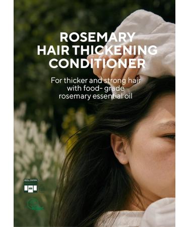 Aromatica Rosemary Hair Thickening Conditioner 400ml | Vegan Growth Promoter for Men & Women | Volume-Enhancing & Cleansing - Buy Online on GoSupps.com