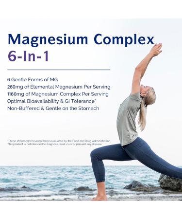 Innate Vitality Magnesium Complex 6-in-1 1160mg Per Serving Rest & Digestion Magnesium Glycinate & Citrate High Absorption 120 Vegan Capsules 120 Count (Pack of 1) - Buy Online on GoSupps.com