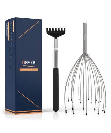 Nayek back scratch cit head massage extendable for magical tingling & deep relaxation.Rust -free head massage spider for improved blood circulation stress relief and hair stimulation in no time