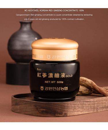 Gangwoninsam Korean Red Ginseng Extract Gold 500g / 17.63 fl. oz Contains 100% Pure Korean 6-Year-Old Red Ginseng Root Extract - Buy Online on GoSupps.com