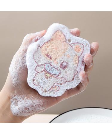 Cartoon Dish Cloth Compressed Sponge Wipe Dishwashing Sponges Rag for Home Kitchen Pot Dishes Bowls Cleaning Tool Dish Towels (C One Size) - Buy Online on GoSupps.com