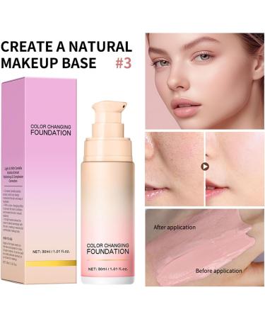 Pruojhw Colormatched makeup base 30 ml longlasting concealer for the face colormatching foundation for travel dating commuting meeting gardening and evening 3 - Buy Online on GoSupps.com