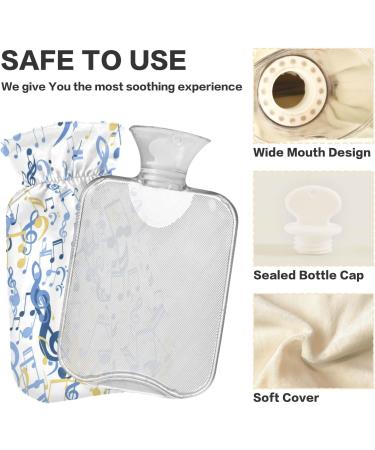 Buy Naanle 2L Musical Hot Water Bottle - Large Transparent Bag for Bed & Hand/Foot Warmer - Heat & Cold Therapy for Pain Relief - Buy Online on GoSupps.com