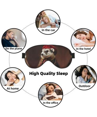 French Fashion Model Ferrets Print Eye Mask - Soft Double-Sided Light Blocking for Better Sleep Quality - Shop Internationally - Buy Online on GoSupps.com