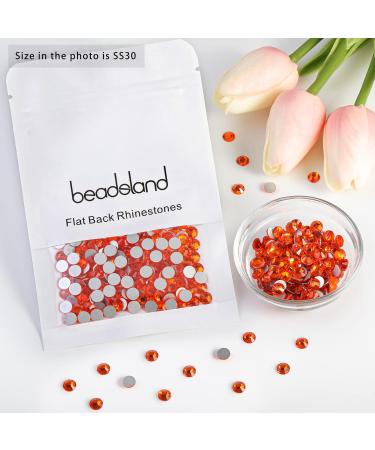 Beadsland 288 pcs Flat Back Rhinestones for Nails | Orange SS30 Nail Crystals - Perfect for DIY Nail Art - Buy Online on GoSupps.com