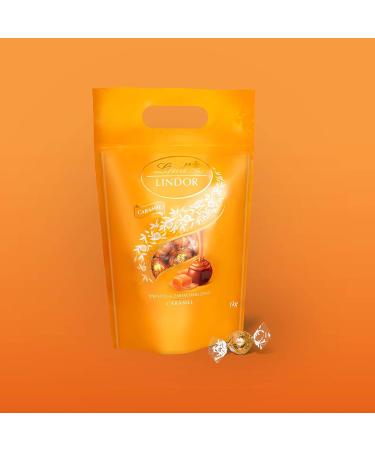 Lindt Chocolate - Lindor Caramel Chocolate Balls 1 kg Bag | 80 Milk Chocolate Treats | Perfect Chocolate Gift for Any Occasion - Buy Online on GoSupps.com