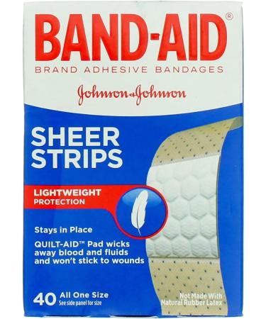 BAND-AID Brand TRU-STAY Sheer Bandages All One Size 40 Count - Pack of 5 - Buy Online on GoSupps.com