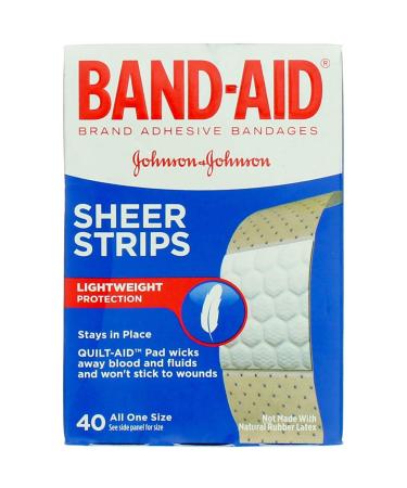 Band-AID TRU-Stay Sheer Adhesive Bandages All-One Size 40 Each ( Pack of 6) - Buy Online on GoSupps.com