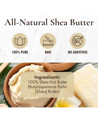 HalalEveryDay 28 oz Ivory Shea Butter- 100% Pure All Natural- Unrefined Organic Raw from Ghana- Raw African Shea Butter, Perfect for Skin, Face, Body, Hair Growth - Buy Online on GoSupps.com