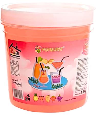 Peach Popping Boba Pearls for Bubble Tea Dessert Toppings Cocktails - Tanoshiya - 1.3KG (Pack of 6) - Buy Online on GoSupps.com