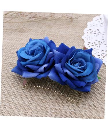 Beavorty Hair Clips for Girls Red Rose Garland Girls Headband Flamenco Dancer Flower Crowns for Women Wedding Hair Comb Floral Comb Fork Comb Hairpin Hair Accessories Woman Blue Roses Rose medium Blue - Buy Online on GoSupps.com