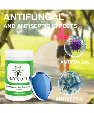 Natouch Body Wipes - Rinse Free Gym Wipes for Athletes Foot, Jock Itch, Ringworm - Ideal for Wrestling & Martial Arts - Buy Online on GoSupps.com
