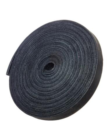 TOFL Genuine Top-Grain Leather Strap | 72 Inches Long | 3/8 Inch Wide | 1/8 Inch Thick (7-8 oz) | 1 Leather Strip for DIY Arts & Craft Projects, Clothing, Jewelry, Wrapping | Black