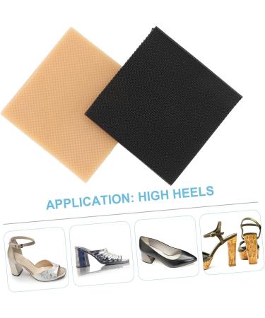 USHOBE 8 Pcs High Heels Rubber Sole Protectors & Shoe Stickers - Heel Repair & Grip Supplies in Black Khaki - Women's High Heel Caps & Nails - Buy Online on GoSupps.com
