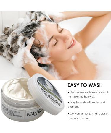 Hair Colour Wax White Hair Spray Temporary Temporary Hair Dye Dye Styling Cream Mud Hair Spray Colour Washable Colour Change Hair Clay for Men Women Instant Styling (White) - Buy Online on GoSupps.com