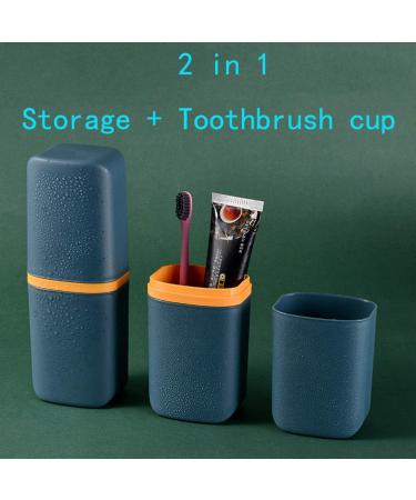 Vsmano 2-Pack Travel Toothbrush Case - Portable 2-in-1 Holder for Toothbrush and Toothpaste - Ideal for Travel, Business, Camping - Pink and Ivory White - Buy Online on GoSupps.com
