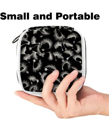 GIAPB Sanitary Napkin Storage Bag Period Bag Tampon Bag Makeup Bag Pad Pouch Feather Black Background Color2818 - Buy Online on GoSupps.com