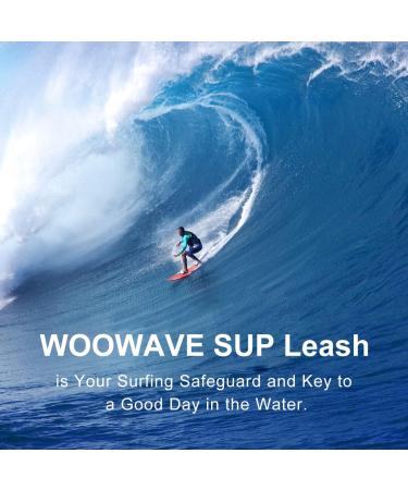 WOOWAVE 11ft Coiled SUP Surfboard Leash with Waterproof Wallet/Phone Case - Clear Black Core - Buy Online on GoSupps.com