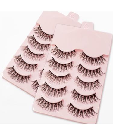 Red Ember Natural Faux Mink Eyelashes - 10 Pairs of Wispy Fluffy 3D Effect Reusable Strip Lashes for a Supernatural Look - Buy Online on GoSupps.com