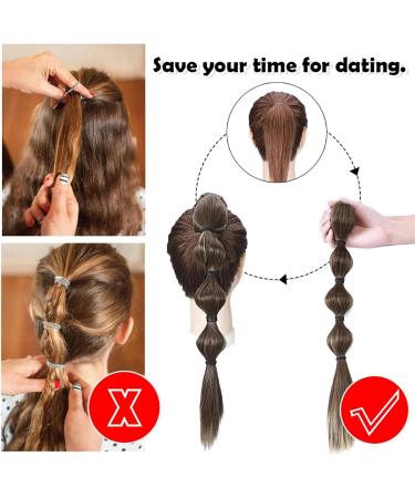 Ponytail Extensions Bubble Braid Ponytail Extension for Women 18 Inch Long Straight Braided Ponytail Hair Extension Claw Clip in Synthetic Ponytail Hair Pieces for Women (Color : 12P24 Size : 18inc 18inches 12P24 - Buy Online on GoSupps.com