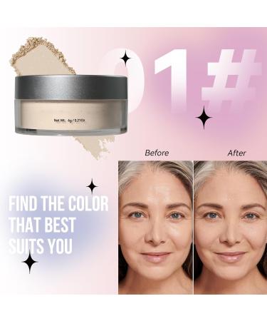19 glow setting powder loose powder transparent natural transparent fixing powder conceals fine lines and impurities light longlasting suitable for all skin types fixing powder - Buy Online on GoSupps.com