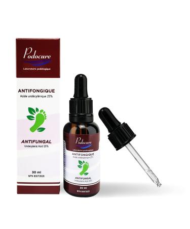 Podocure Anti-fungal Solution | With Undecylenic Acid 25% | 30ml | Finger and Toe Fungus Treatment Nail and Athlete Repair Solution Treats Onychomycosis Treats Fungal Infections | 100% Natural | Podiatric Laboratory in CANADA | (PACK OF 1)