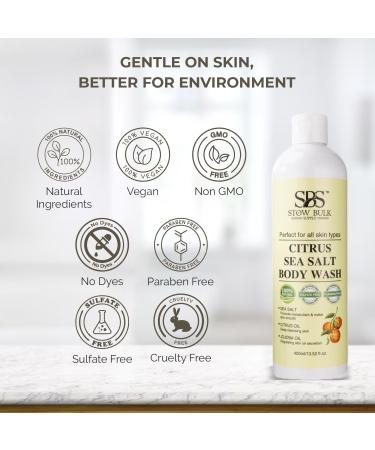 Citrus Sea Salt Body Wash | Stow Bulk | 13.5 Fl oz | Refreshing & Nourishing | International Shipping Available - Buy Online on GoSupps.com
