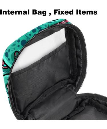 Green Octopus Tie Storage Bag - Portable Menstrual Cup Pocket with Zipper for Teens & Women - Buy Online on GoSupps.com
