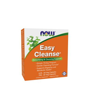 Now Foods Easy Cleanse 2 Bottles 60 Veg Capsules Each
