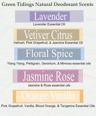 Green Tidings Natural & Unscented Deodorant | 2.7oz Vegan Organic Antiperspirant - Buy Online on GoSupps.com