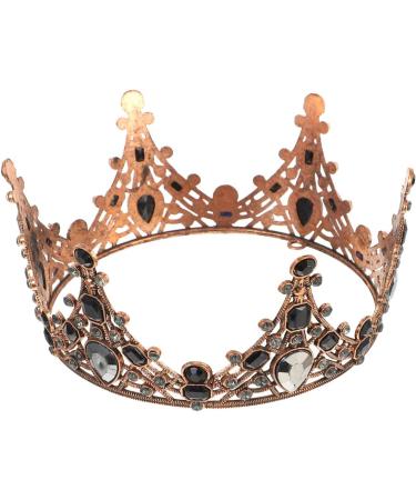 Lurrose Womens Headbands 1Pc Baroque Vintage Round Tiara Rhinestone Black for Halloween Party Black Scrunchies - Buy Online on GoSupps.com