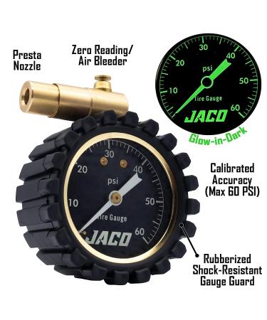 JACO MBX-60 Presta Tire Pressure Gauge for Bikes | Max 60 PSI | MTB & XC Series - Buy Online on GoSupps.com