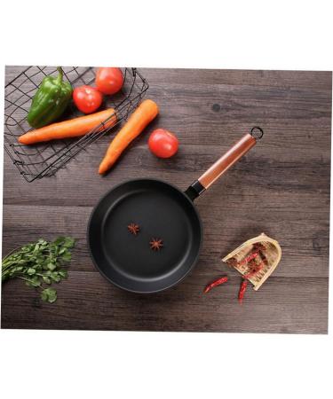 ABOOFAN Pan Mini Wok Egg Frying Skillet Stainless Steel Wok Mini Griddle Cooking Pot Stainless Steel Cooking Utensils No Stick Stainless Steel Cookware Wooden Omelette Plate Flat - Buy Online on GoSupps.com