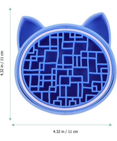 Lurrose Cat Shape Silicone Makeup Brush Cleaning Mat - 2 in 1 Brush Cleaner & Dryer Tray - Portable Cosmetic Scrubber Pad for Home & Travel (Blue - Buy Online on GoSupps.com
