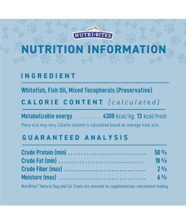 NutriBites Freeze Dried Whitefish Dog & Cat Treats | Healthy Pet Training Treats or Food Topper | All Natural 1 Single Animal Protein High Protein | Premium Bulk Value Pack 18.3 oz 520g White Fish 1 count (Pack of 1) - Buy Online on GoSupps.com