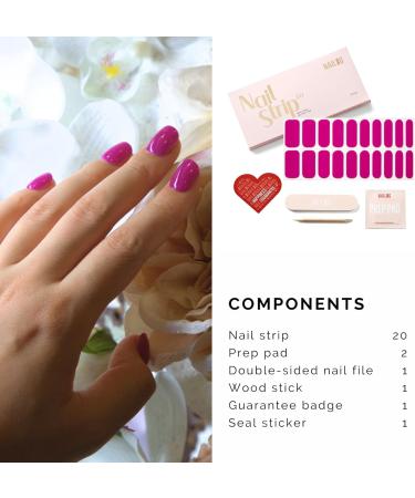 NAILOG Semi Cured Gel Nail Strips Glossy & Long Lasting Soft Gel Finish (20 Extra Long Nail Stickers) | Nail Wraps Magen - Buy Online on GoSupps.com