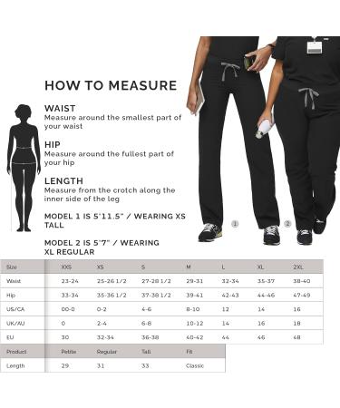 FIGS Livingston Women's Scrub Pants - Yoga Waistband, 2 Pockets, Straight Leg Fit - Black, Regular Medium - Buy Online on GoSupps.com