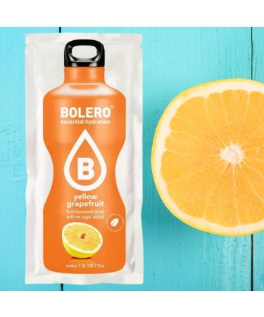  Bolero Bolero Drinks 24 x 9g | Yellow Grapefruit | Refreshing sugar-free powder sweetened with stevia | Yellow grapefruit for diabetics | A healthier drink for family and friends - Buy Online on GoSupps.com