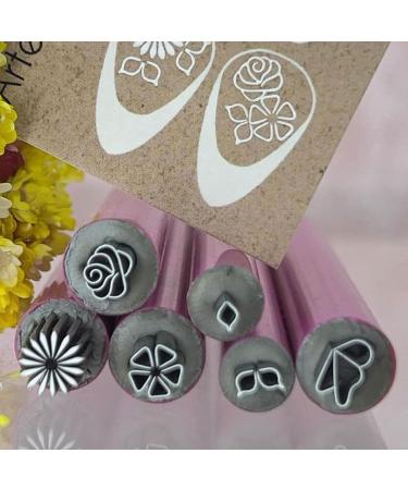 Nail Art Stamp Pen Set Flower Nail Stamp Pen 6-Piece Nail Art Stamp Pen Set With Different Patterns Nail Art Dotting Tools for Girl (6 PCS) - Buy Online on GoSupps.com