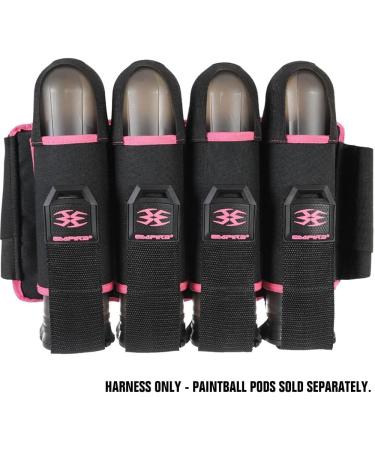 Empire Omega Paintball 4 Pod Harness with Hook & Loop Strap Pack - Black/Pink - Buy Online on GoSupps.com
