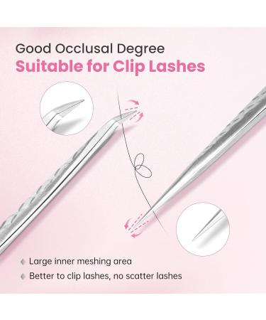 Beauty7 Eyelash Tweezers Stainless Steel Sharp Tips for Semi-Perm Lash Extension Color Silver Silver03 - Buy Online on GoSupps.com