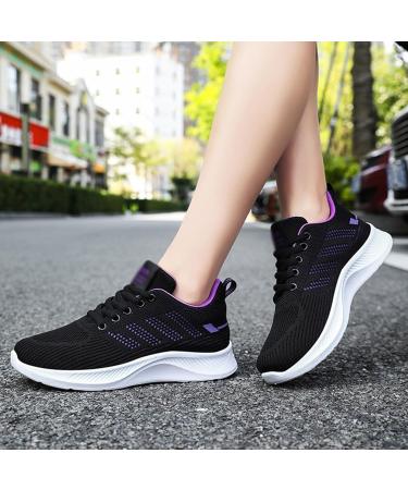 HAEY Women's Orthopedic Sneakers - Arch Support, Plantar Fasciitis, Air Cushion Walking Shoes - Diabetic-Friendly Fashion Sneaker (Purple, Size 8.5) - Buy Online on GoSupps.com