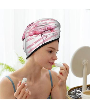 Flamingo Microfiber Hair Towel | Soft Super Absorbent Quick Dry Hair Wrap for Long Curly & Thick Hair - Buy Online on GoSupps.com