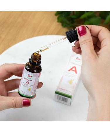 Vitamin A Liquid Drops | High-Dosed MCT Oil | 30ml Vegan Eye Vitamin | 620 Portions - Anti-Aging Skin Care - Buy Online on GoSupps.com