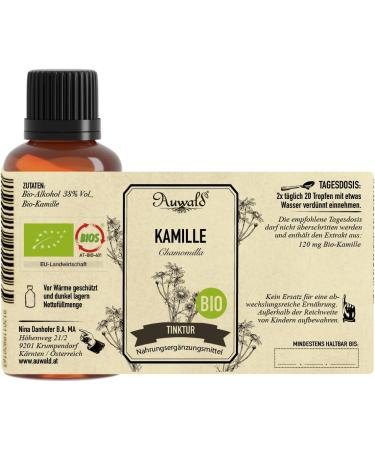 100ml Organic Chamomile Drops - Auwald Extract Essence & Tincture for Relaxation & Wellness | International Shipping Available - Buy Online on GoSupps.com