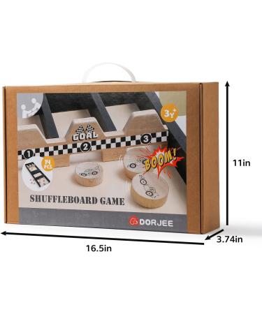 DORJEE Wooden Shuffleboard Kids Game - Fun Tabletop Game for Kids Ages 5-12 and Adults - Buy Online on GoSupps.com